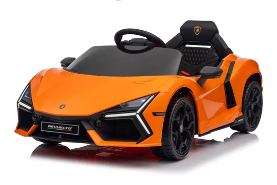 Lamborghini Revuelto 2024, el coche de juguete para niños a batería de 12 V con licencia y puerta de tijera real.